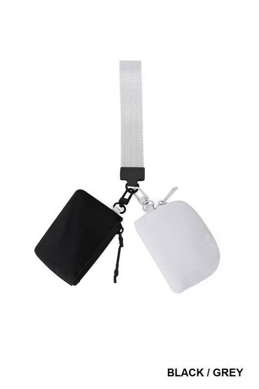 Solid Color Wristlet Keychain Wallet