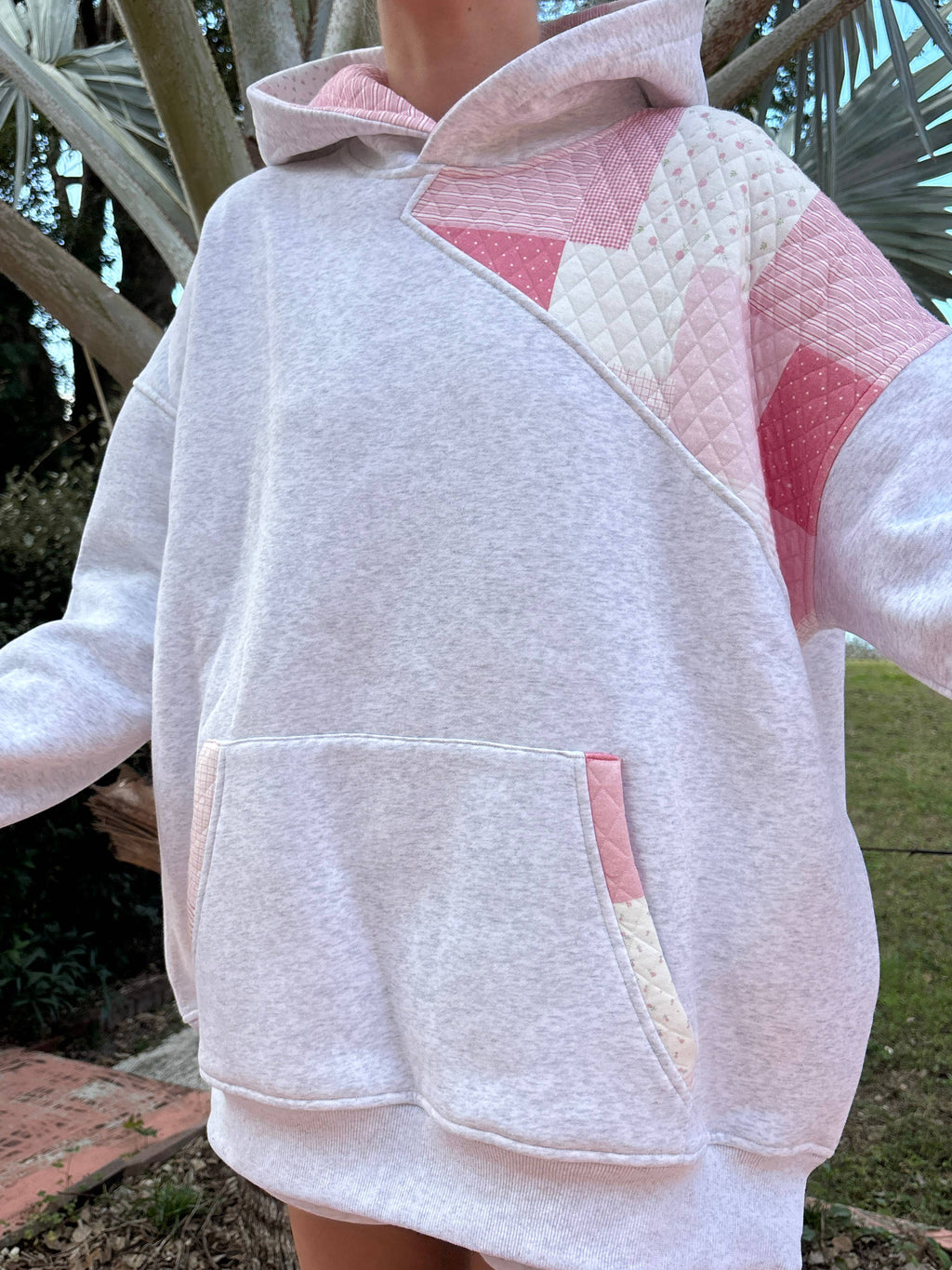 Quilted Patchwork Hoodie