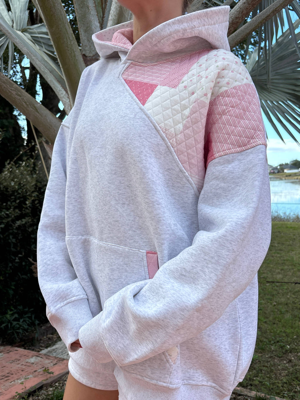 Quilted Patchwork Hoodie