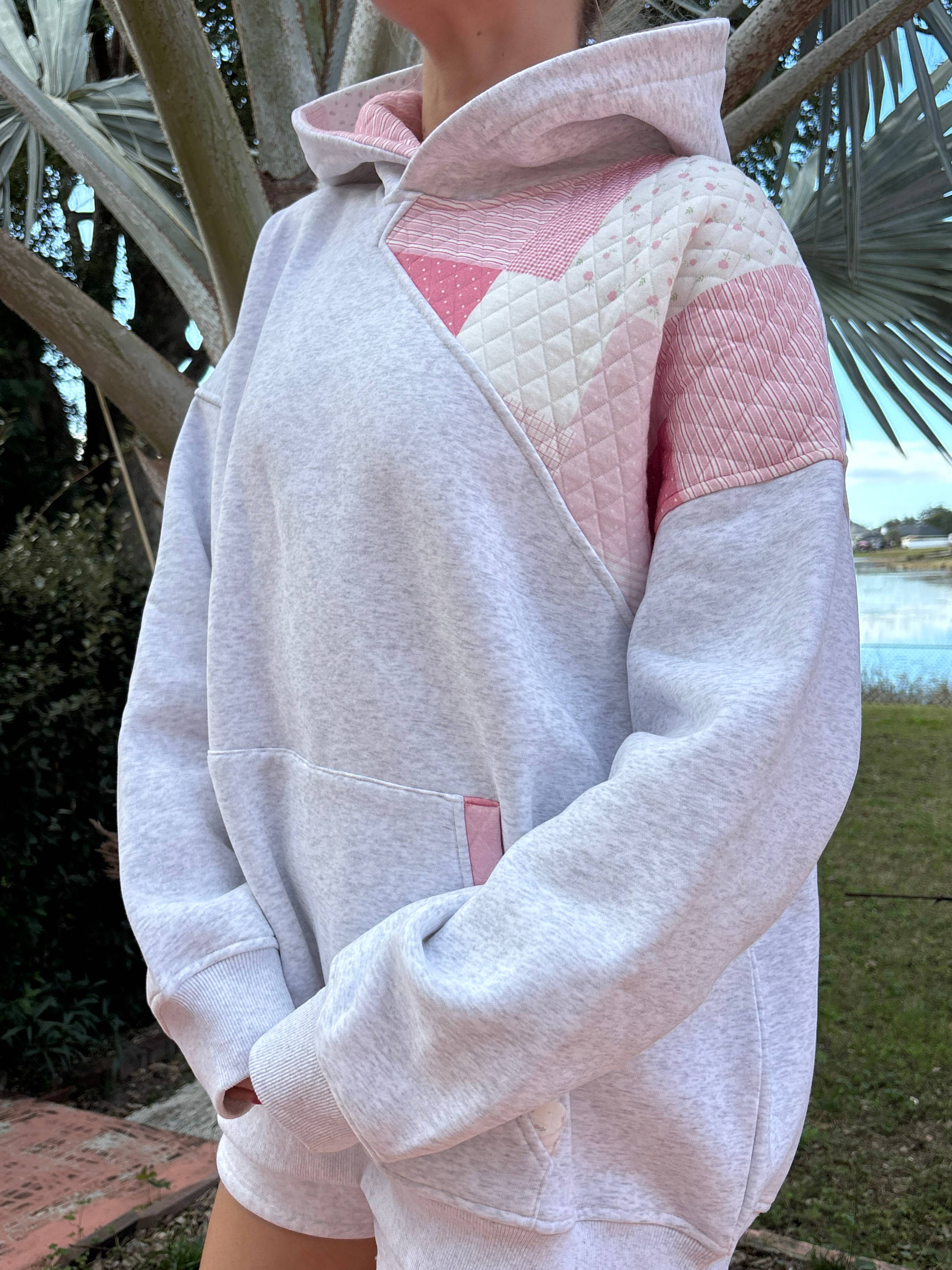Quilted Patchwork Hoodie