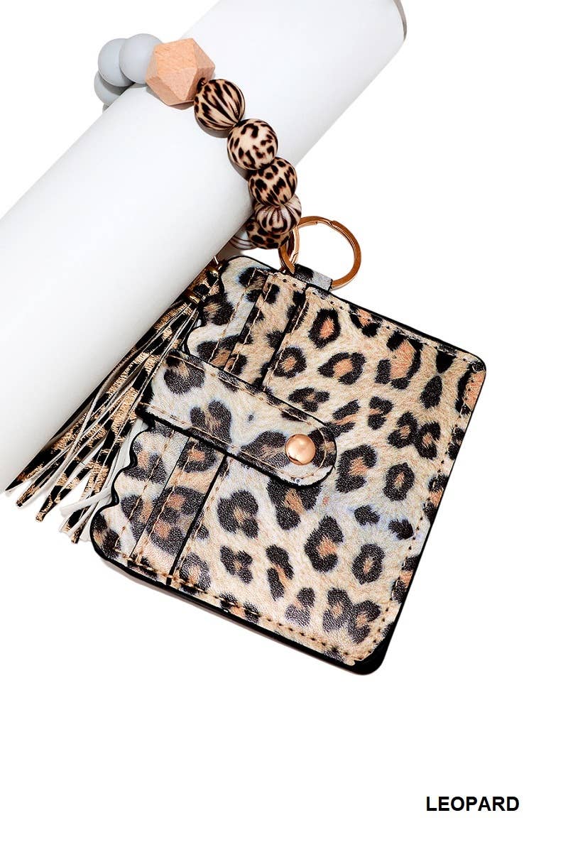 Beaded Card Holder Wristlet Wallet