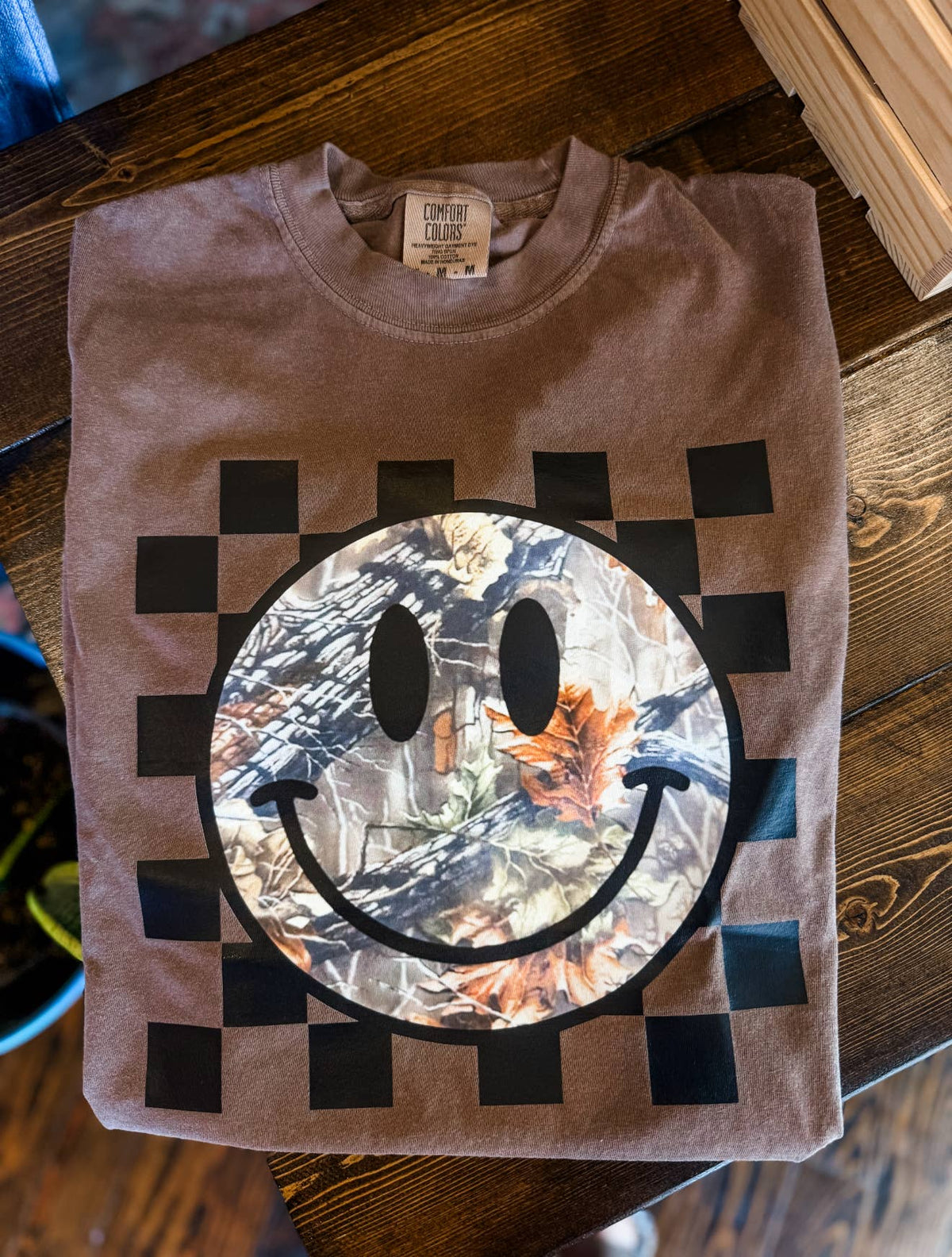 Camo Retro Smile Graphic Tee