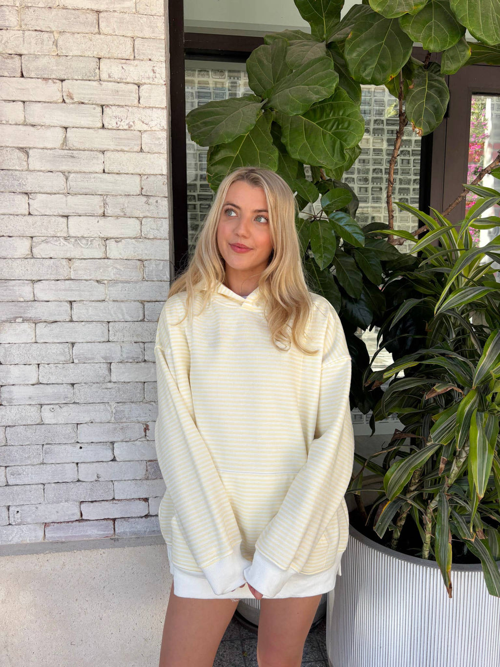 Baby Yellow Striped Hoodie