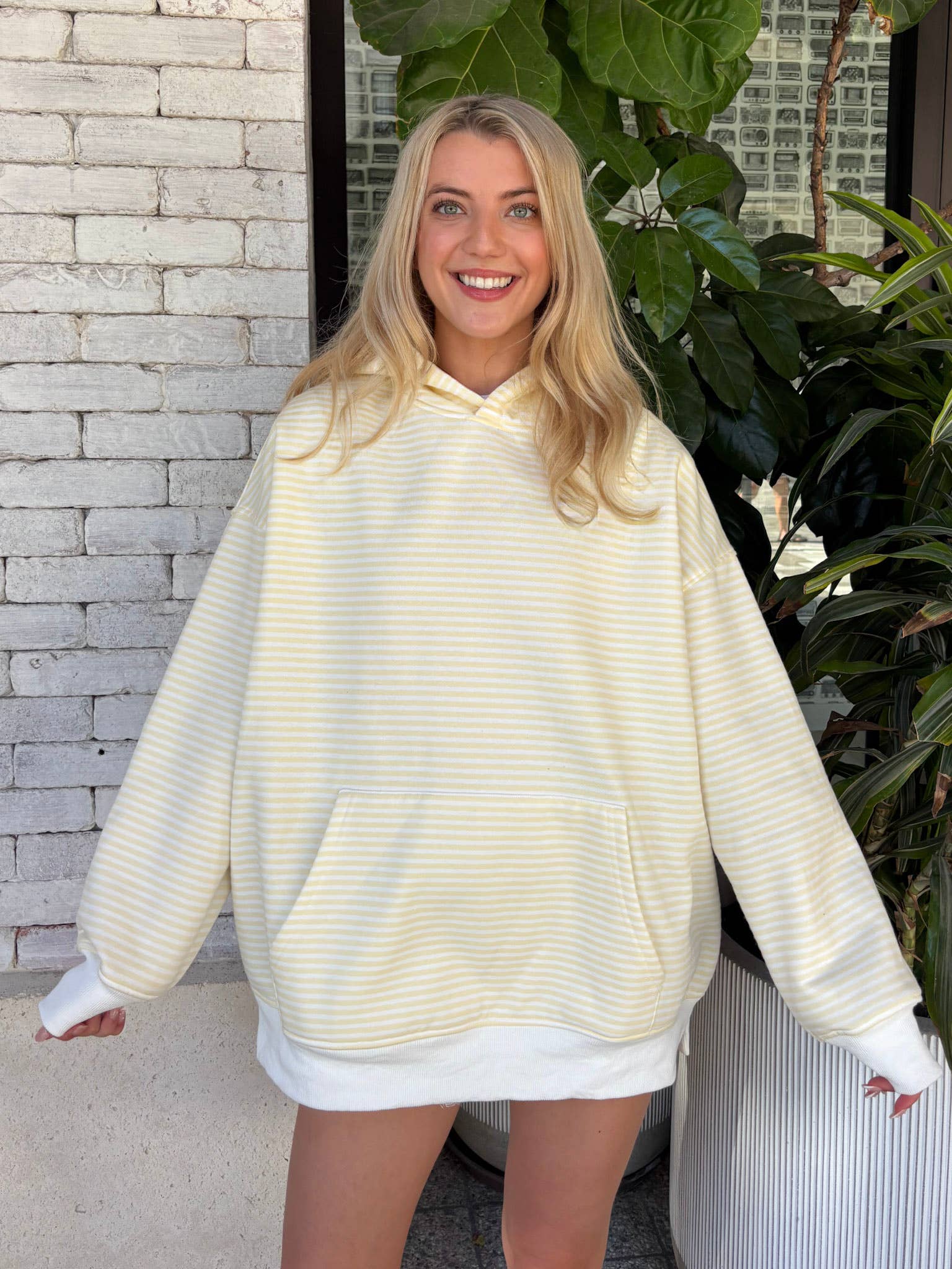 Baby Yellow Striped Hoodie
