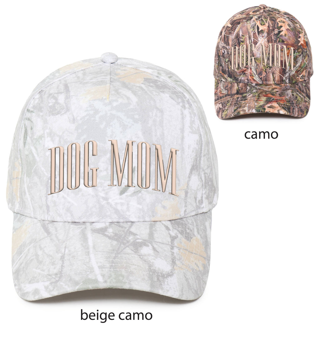 Dog Mom Camo Print Baseball Hat