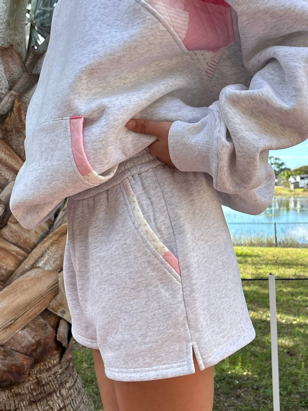 Quilted Patchwork Shorts