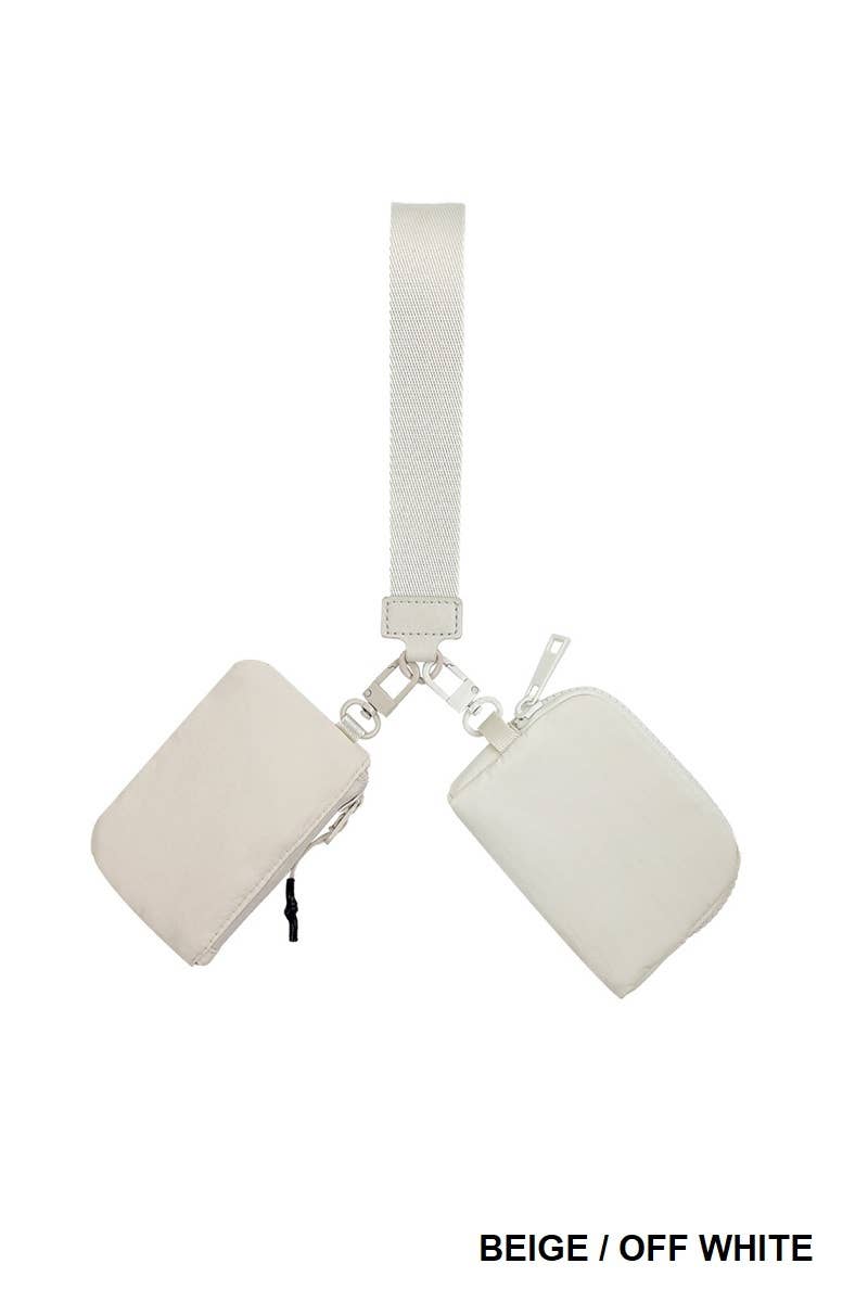 Solid Color Wristlet Keychain Wallet