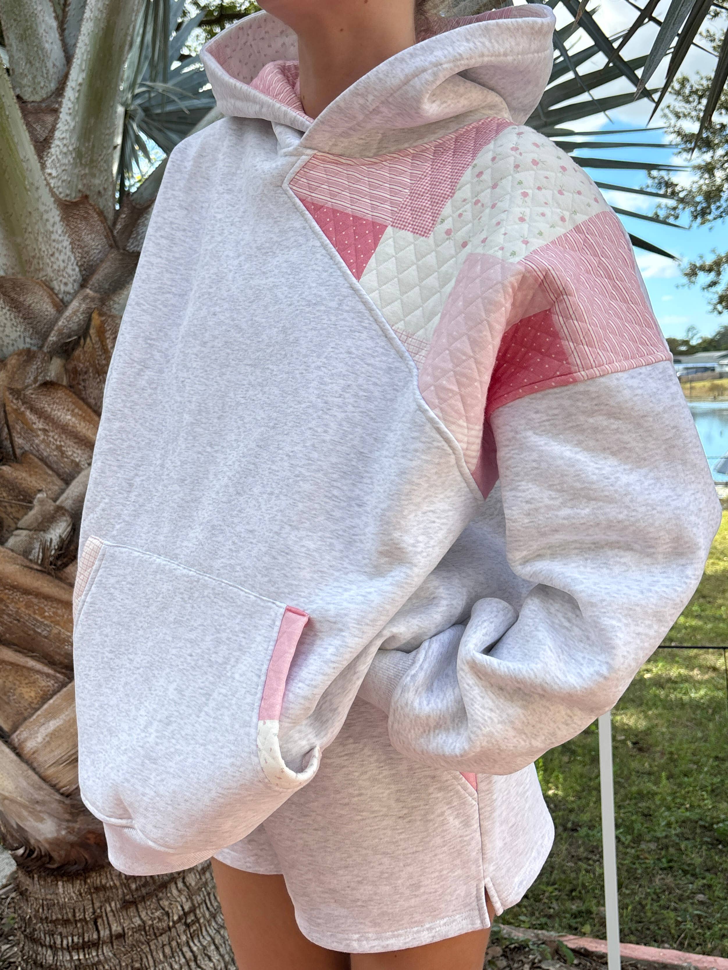 Quilted Patchwork Hoodie