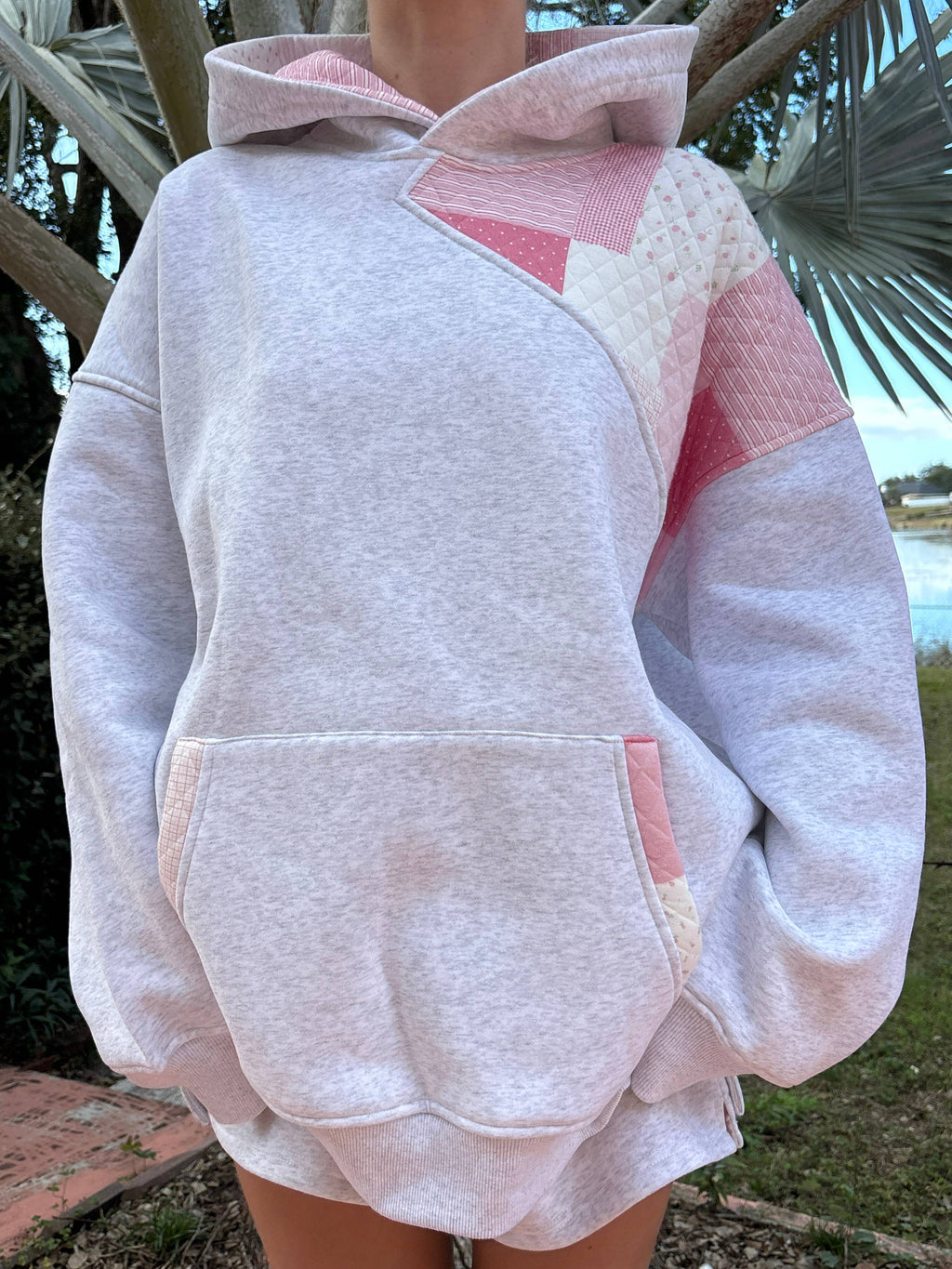 Quilted Patchwork Hoodie