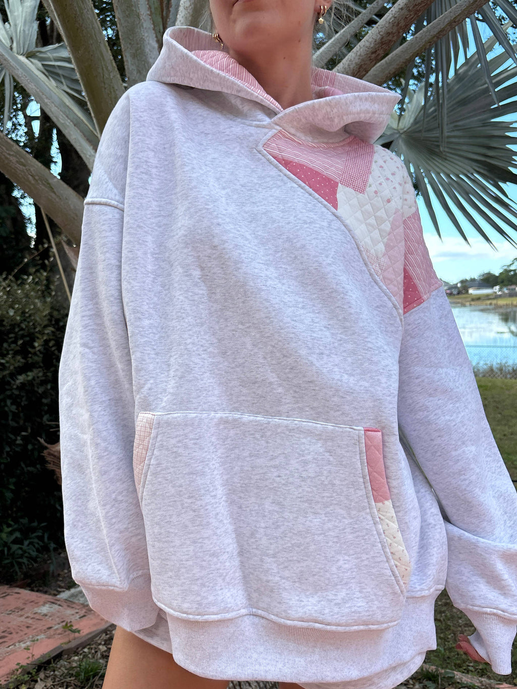 Quilted Patchwork Hoodie
