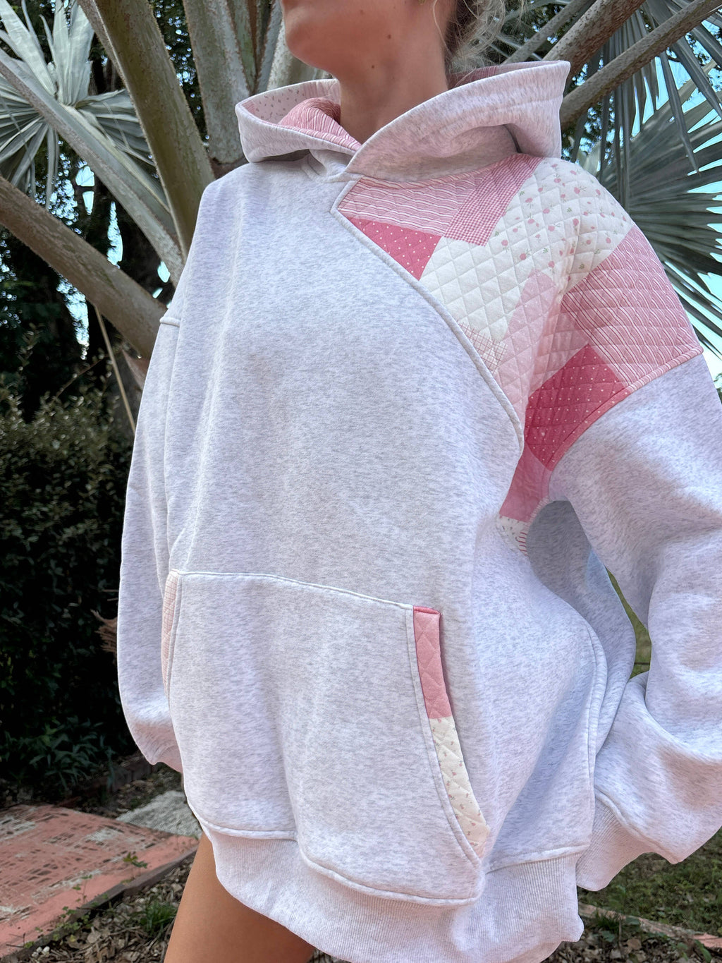 Quilted Patchwork Hoodie
