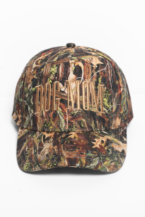 Dog Mom Camo Print Baseball Hat